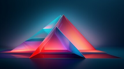 Innovative Abstract Art: Gradient Transitions, Geometric Precision, and Dynamic Lighting. Minimal Motion as a Concept