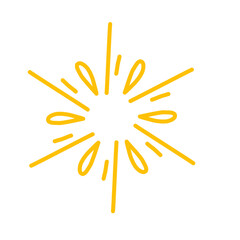 handdrawn starbust element