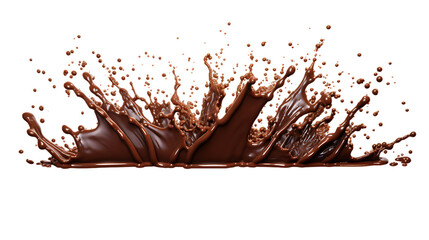 splash of dark chocolate on isolated background