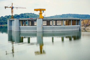 Jatiluhur, the Largest Dam in Indonesia. Multi-Purpose Embankment Dam on The Citarum River with...
