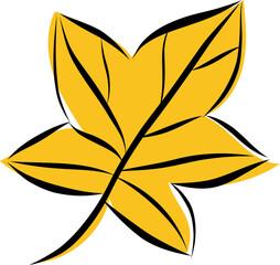 Colorful autumn leaves. Simple cartoon flat style. Isolated on white background vector illustration. Design for stickers, logo, web and mobile app.