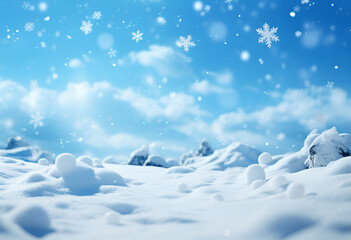 This is a wallpaper with beautiful snow falling in winter.