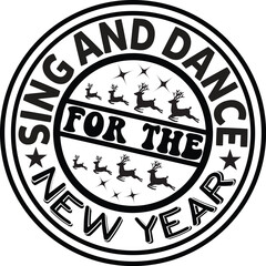 Christmas Round Svg design