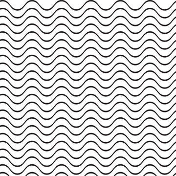 abstract black wave line seamless pattern vector illustration.