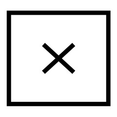 Obraz premium delete in square illustration of icons for the user interface