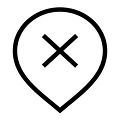 location delete illustration of icons for the user interface