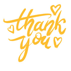 Obraz premium Golden lettering for thank you