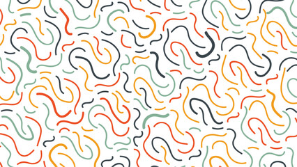 colorful doodle art seamless pattern background design