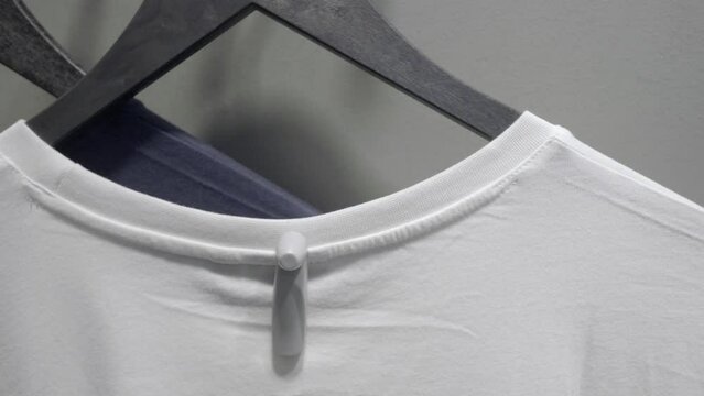 Clothing security tag on a shirt ,