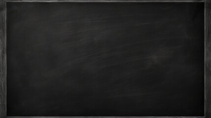 empty Chalk black board as a background, copy space, 16:9
