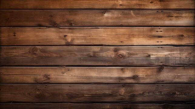 A rustic wooden wall made of planks and boards created with Generative AI technology