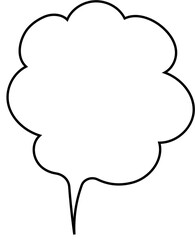 Black and white speech bubble balloon icon sticker memo keyword planner text box banner, flat png transparent element design