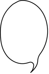 Black and white speech bubble balloon icon sticker memo keyword planner text box banner, flat png transparent element design