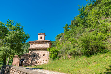 Fototapeta na wymiar The Monastery of San Millan de Suso in San Millan de la Cogolla, La Rioja, Spain - A UNESCO World Heritage Site