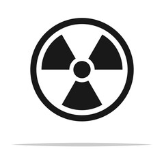 Radioactive symbol icon transparent vector isolated