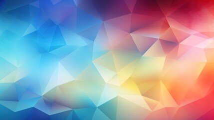 Obraz premium Abstract geometric background with a colorful triangle pattern in shades of pink, purple, and blue
