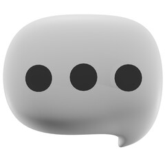 chat bubble in 3d render design.