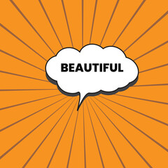 Comic background template for vintage style poster with speech bubble, vintage advertising concept