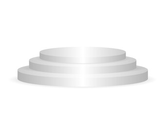 Stage Podium for Award Ceremony or  Event Exhibition. Winner Podium. Vector Illustration.