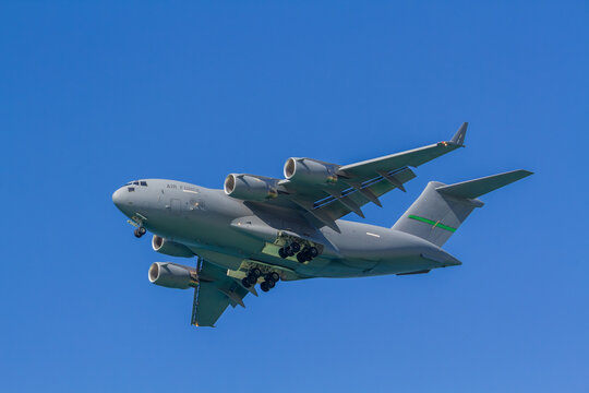 Globemaster C-17 landing simulation demonstration Gold Coast Australia 18th August 2023
