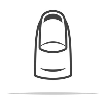 recommend clip art: Fingernail icon transparent vector isolated