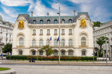August 5, 2023 Vienna, Austria. Facade of the French Embassy in Vienna