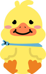 Cute little yellow Duck cartoon