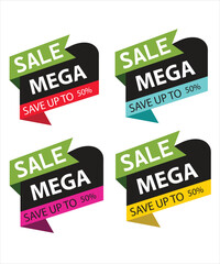 Retail sale tags. Cheap price flyer, best offer price and big sale pricing tag badge design. Limited sales offer label or store discount banner card isolated vector icons collection