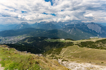 View over the Tirol Alpes near Seefeld in Austria
