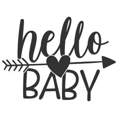 Hello Baby - Cute Baby Illustration