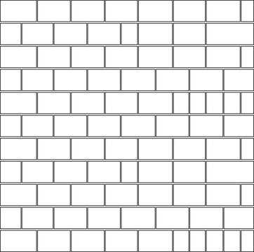 Brick white brick wall texture vector, flat sign illustration on white background EPS 