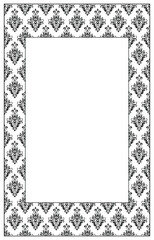 Abstract floral border. Photo frame. Border for decorating paper. seamless flower