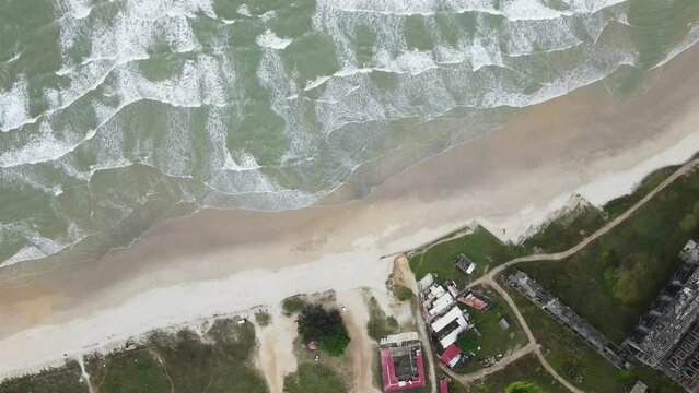 4k drone footage of Pandak Beach located at Terengganu, Malaysia