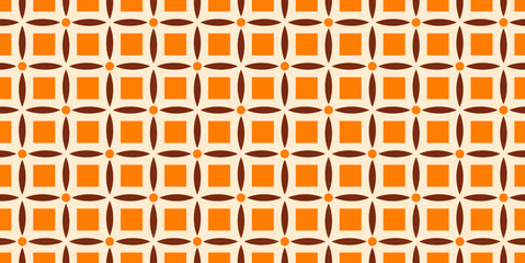 Orange Structural Vector Background. Seamless Pattern Modern Wallpaper
