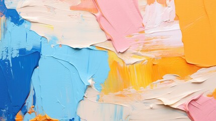 oil brushstroke multicolored art painting texture background. Generative AI