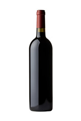 a bottle of red wine isolated on a white background PNG