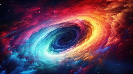 colorful cosmic galaxy background illustration. Generative AI