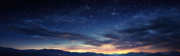 fantasy night sky illustration. Generative AI