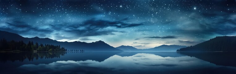 fantasy night sky illustration. Generative AI