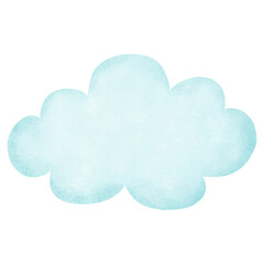 blue cloud on white