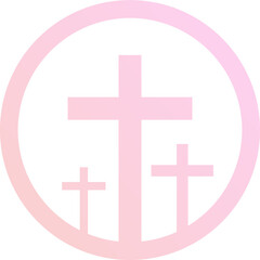 Obraz premium 원형 십자가 벡터 일러스트 심벌