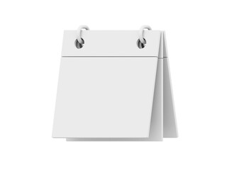 White flip calendar. 3D rendering. Icon on white background.