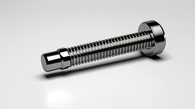 Metal Srew elemet on isolated white background, Generative AI