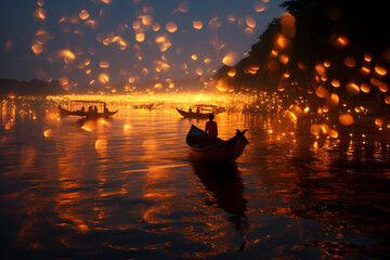 boat on the river