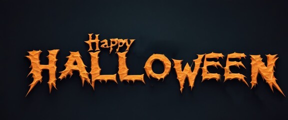Halloween illustration with text on a black background 