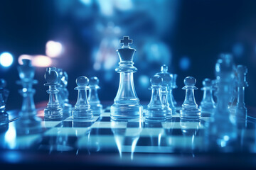 Chess game concept of business ideas and competition and strategy ideas.