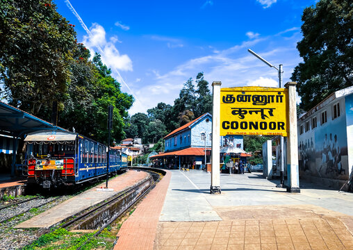 Coonoor railway station serves Coonoor, a municipality town and popular hill station in the Nilgiris district of Tamil Nadu. 