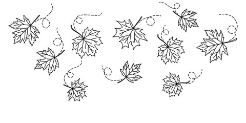 fall leaves illustration. autumn element vector