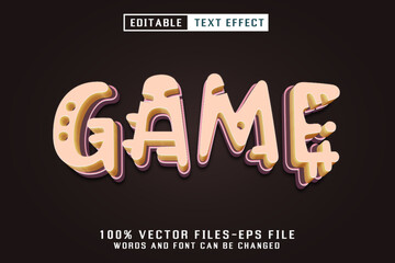 Game Editable Text Effect