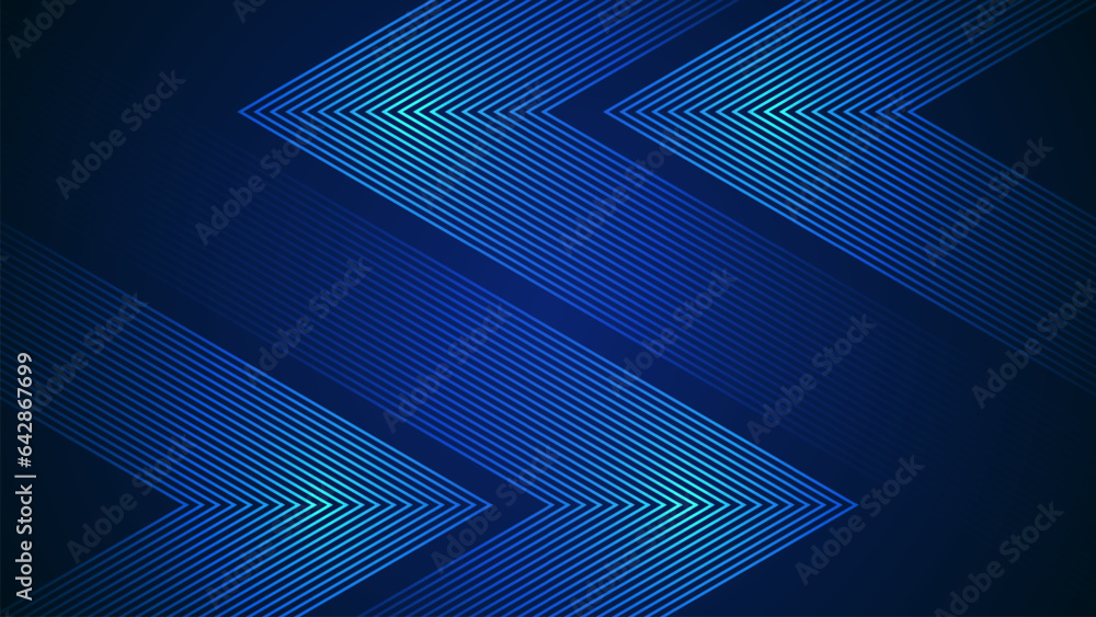 Wall mural dark blue simple abstract background with lines in a geometric style as the main element.